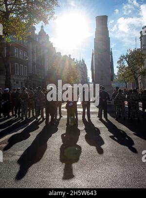 London, Großbritannien. November 2021. Gedenkfeier im Cenotaph. Kredit: Mark Thomas/Alamy Live Nachrichten Stockfoto