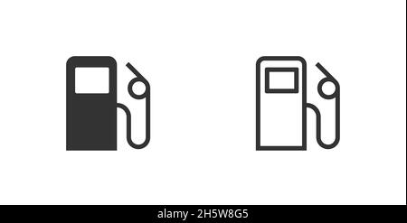 Tankstellensymbol. Kraftstoffsymbol isoliertes flaches Vektor-Straßenschild. Einfache Illustration Stock Vektor