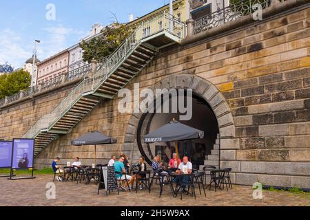 Naplavka, nove mesto, Prag, Tschechische Republik Stockfoto