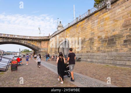 Naplavka, nove mesto, Prag, Tschechische Republik Stockfoto