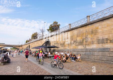 Naplavka, nove mesto, Prag, Tschechische Republik Stockfoto