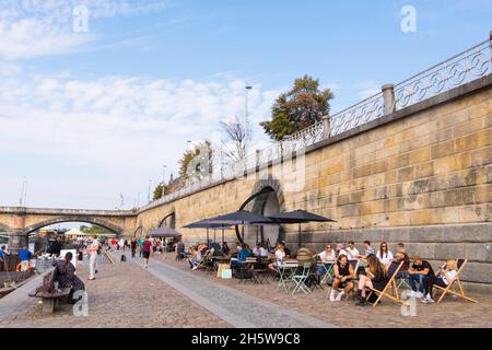 Naplavka, nove mesto, Prag, Tschechische Republik Stockfoto