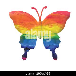 Regenbogen-Schmetterling Stock Vektor