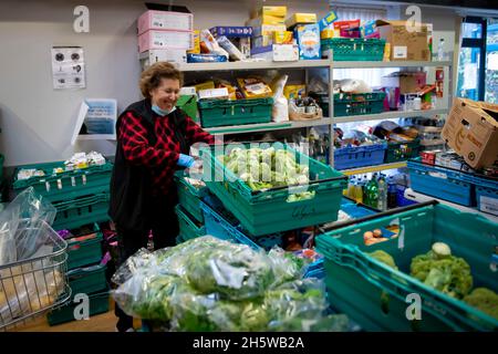 London Community Kitchen ist eine Wohltätigkeitsorganisation der Lebensmittelbank Stockfoto