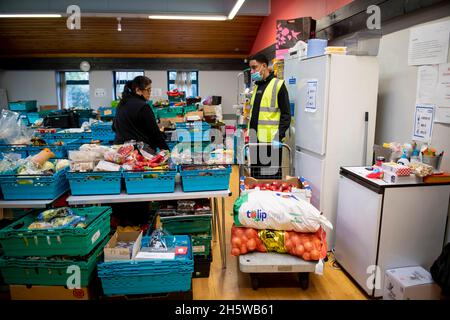 London Community Kitchen ist eine Wohltätigkeitsorganisation der Lebensmittelbank Stockfoto