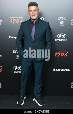 Madrid, Spanien. November 2021. Alejandro Sanz nimmt 2021 am Teatro Barcelo in Madrid an der Auszeichnung „Hombres Esquire“ Teil. (Foto: Atilano Garcia/SOPA Images/Sipa USA) Quelle: SIPA USA/Alamy Live News Stockfoto