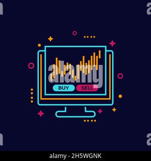 Trading, Forex und Stock Market Vector Icon Stock Vektor