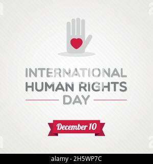 Internationaler Tag Der Menschenrechte. Dezember 10. Vektorgrafik, flaches Design Stock Vektor