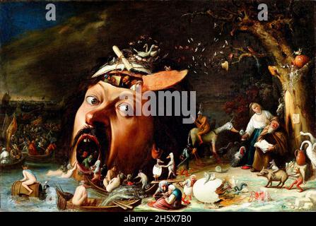 Joos van Craesbeeck - die Versuchung des heiligen Antonius - um 1650 Stockfoto