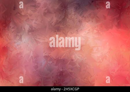 Rosa, rot, lila, orange Hintergrund mit gesprenkelten, hellen Bereichen und Frost Glitter Stockfoto