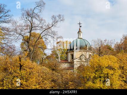 Die Kapelle auf dem Rosenkranzweg des Heiligen Berges von Varese, Lombardei, Italien Stockfoto