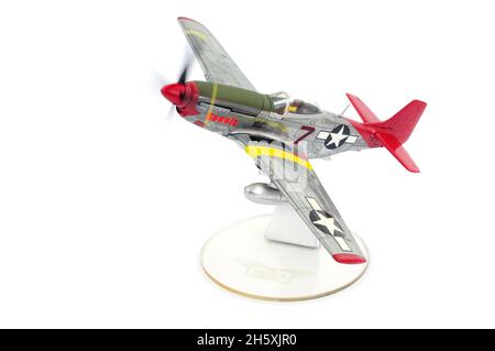 Corgi Aviation Archiv Sammlung Druckguss-Metall P51-D Mustang 1/72 Modell Display Flugzeug Stockfoto