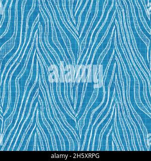 Nahtloses Blaumuster in leuchtendem Blau für Textil und Druck Stockfoto