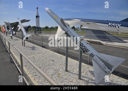 Ausstellung von Waffensystemen auf der Point Mugu Naval Air Station (NAS), in der Nähe von Oxnard CA Stockfoto