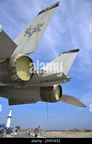 Ausstellung von Waffensystemen auf der Point Mugu Naval Air Station (NAS), in der Nähe von Oxnard CA Stockfoto