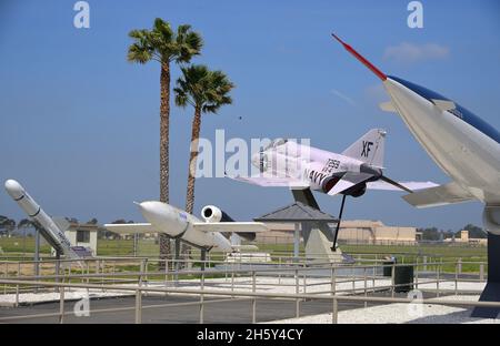 Ausstellung von Waffensystemen auf der Point Mugu Naval Air Station (NAS), in der Nähe von Oxnard CA Stockfoto