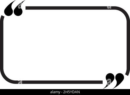 Eine Sprechblase mit Anführungszeichen. Es wird verwendet, um die Worte von jemandem zu zitieren oder ihre Gedanken auszudrücken. Stock Vektor