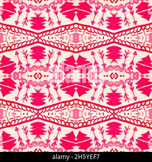 Nahtloses peruanisches Muster. Handgezeichnete azteken-Illustration. Stockfoto