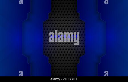Gaming-Hintergrund Blau, Schwarz Stock Vektor
