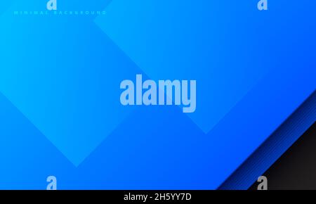 Heller Und Dunkelblauer Minimaler Hintergrund Stock Vektor