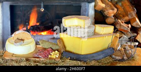 FRANKREICH, SAVOYEN ( 73 ), LA PLAGNE, PRODUKTE VON SAVOYEN IN DEN ALPEN Stockfoto