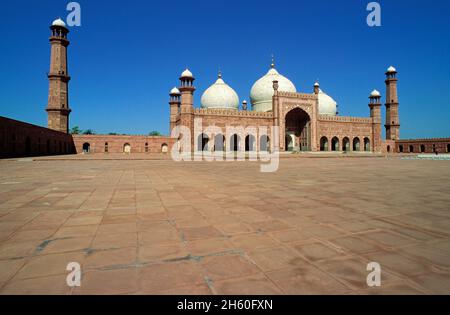 Badshahi-Moschee, Moghol-Zeit, Lahore, Provinz Punjab, Pakistan Stockfoto