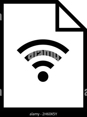 Symbol für wifi-Daten. Einfaches Vektorsymbol. Stock Vektor