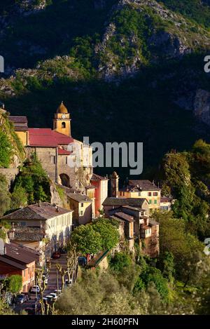 FRANKREICH, ALPES MARITIMES ( 06 ), SAORGE, DAS SCHÖNE UND ALTE DORF Stockfoto