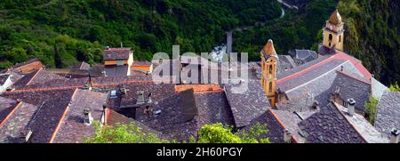 FRANKREICH, ALPES MARITIMES ( 06 ), SAORGE, DAS SCHÖNE UND ALTE DORF Stockfoto