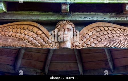 Angel’s Wings bietet Schutz auf dem South West Coast Path zwischen Clovelly und Mouthmill Cove North Devon, erbaut im 19. Jahrhundert von Sir James Hamlyn Williams. Stockfoto