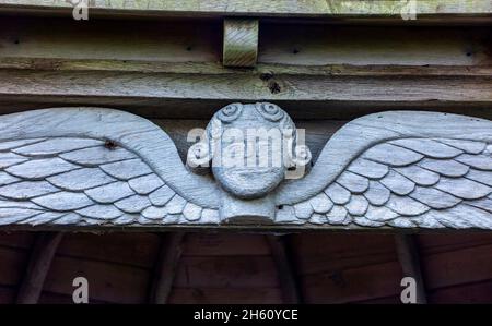 Angel’s Wings bietet Schutz auf dem South West Coast Path zwischen Clovelly und Mouthmill Cove North Devon, erbaut im 19. Jahrhundert von Sir James Hamlyn Williams. Stockfoto