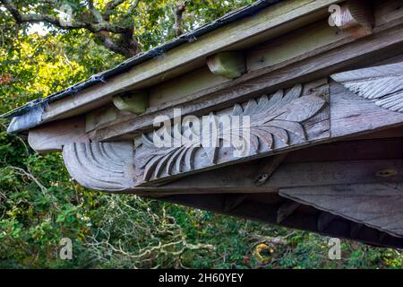 Angel’s Wings bietet Schutz auf dem South West Coast Path zwischen Clovelly und Mouthmill Cove North Devon, erbaut im 19. Jahrhundert von Sir James Hamlyn Williams. Stockfoto