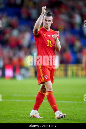 Datei-Foto vom 08-09-2021 von Gareth Bale aus Wales, der am Samstag sein 100. Wales-Cap gegen Belarus gewinnen wird. Ausgabedatum: Freitag, 12. November 2021. Stockfoto