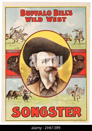 William F. 'Buffalo Bill' Cody - 1896-datiertes Songbook - Buffalo Bills Wild West Songster. Stockfoto