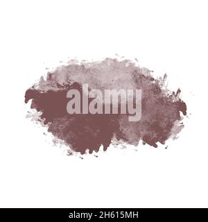Braun Aquarell-Spot-Symbol isoliert auf weißem Hintergrund. Vektorgrafik. Abstrakte Vorlage für Webdesign Stock Vektor