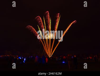 Towneley Hall Bonfire & Fireworks 2021. Fotos von Mark Stinchon Photography. Stockfoto