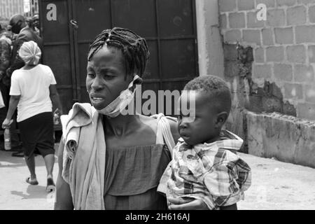 Eine Mutter und ein Kind in Afrika Stockfoto