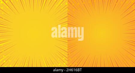 Werbung Retro gelb und orange Hintergrund mit Halbtonecken. Stock Vektor