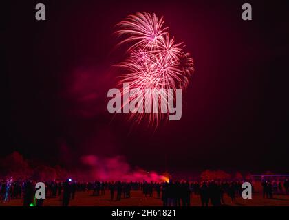 Towneley Hall Bonfire & Fireworks 2021. Fotos von Mark Stinchon Photography. Stockfoto