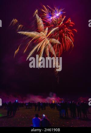 Towneley Hall Bonfire & Fireworks 2021. Fotos von Mark Stinchon Photography. Stockfoto