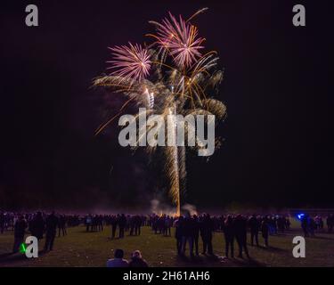 Towneley Hall Bonfire & Fireworks 2021. Fotos von Mark Stinchon Photography. Stockfoto