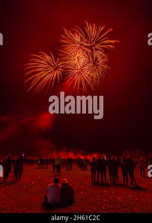 Towneley Hall Bonfire & Fireworks 2021. Fotos von Mark Stinchon Photography. Stockfoto