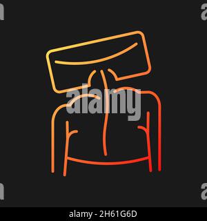 Vektorsymbol für den Rippenbuckel für dunkles Design Stock Vektor