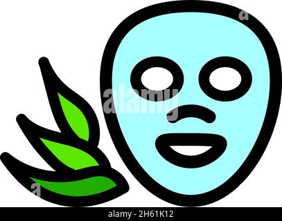 Agave Aloe Vera einfaches Symbol. Feuchtigkeitsspendende Bio-Kosmetik. Kosmetische Gesichtsmaske. Grünes Logo mit saftigen Blättern. Vektorillistration isoliert auf Weiß. Stock Vektor