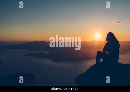 Blick auf die insel gambier Stockfoto