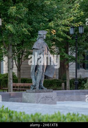 John Hancock Statue in Quincy, Massachusetts, USA Stockfoto