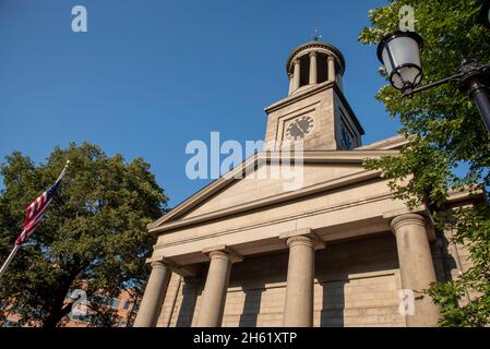 Vereinigte erste Pfarrkirche in Quincy, Massachusetts, USA Stockfoto