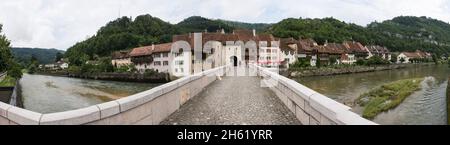 Impressionen aus saint-ursanne, Kanton jura, schweiz Stockfoto