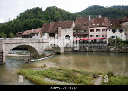 Impressionen aus saint-ursanne, Kanton jura, schweiz Stockfoto