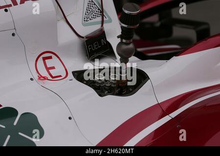 Interlagos, Brasilien. November 2021. 12.11.2021, Autodromo Jose Carlos Pace, Interlagos, FORMEL 1 HEINEKEN GRANDE PREMIO DO BRASIL 2021, im Bild das Tanksystem bei Alfa Romeo Racing ORLEN/dpa/Alamy Live News Stockfoto